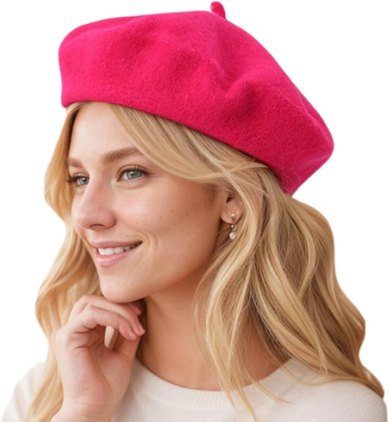 EGANO Women's ​​Beret Hats​​ - French Wool Blend Winter Cap, 70% Wool All-Season Soft ​​Beret Hats for Women​​ (Multi-Color)​ - Image 1